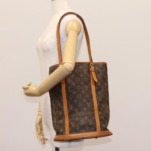 LOUIS VUITTON Monogram Bucket GM Shoulder Bag M42236 LV Auth BA1545