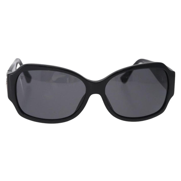 LOUIS VUITTON Ursula Strauss Sunglasses Plastic Black Z0145E LV Auth BA15451V