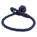 BOTTEGA VENETA INTRECCIATO Bracelet Leather Navy Silver Auth BA15456V-3