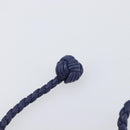 BOTTEGA VENETA INTRECCIATO Bracelet Leather Navy Silver Auth BA15456V-7