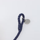 BOTTEGA VENETA INTRECCIATO Bracelet Leather Navy Silver Auth BA15456V-8