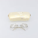 CHANEL Rimless Sunglasses Metal Silver CC Auth BA15458-12