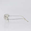 CHANEL Rimless Sunglasses Metal Silver CC Auth BA15458-3