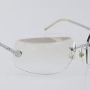 CHANEL Rimless Sunglasses Metal Silver CC Auth BA15458-5
