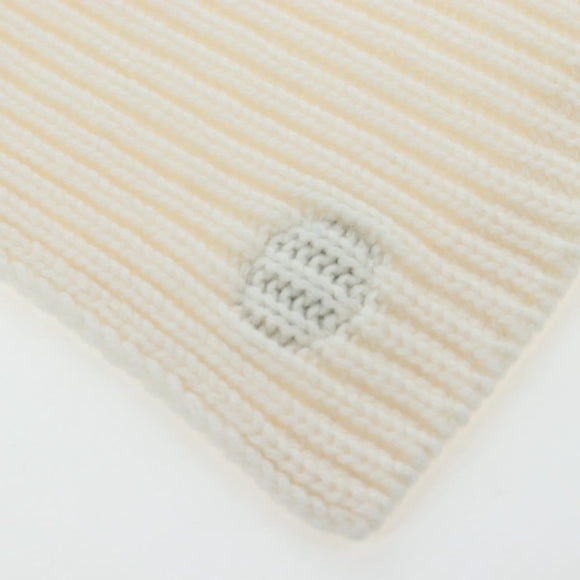GUCCI Scarf Cashmere Ivory Gold Tone 773426 Auth BA15459V
