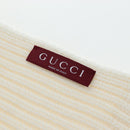 GUCCI Scarf Cashmere Ivory Gold Tone 773426 Auth BA15459V-14