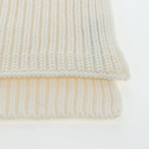 GUCCI Scarf Cashmere Ivory Gold Tone 773426 Auth BA15459V