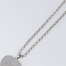 SAINT LAURENT Necklace Metal Silver Green Auth BA15462-10