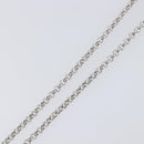 SAINT LAURENT Necklace Metal Silver Green Auth BA15462-11
