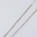 SAINT LAURENT Necklace Metal Silver Green Auth BA15462-12