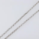 SAINT LAURENT Necklace Metal Silver Green Auth BA15462-5