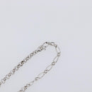 SAINT LAURENT Necklace Metal Silver Green Auth BA15462-7