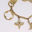 LOUIS VUITTON Fleur de Monogram Charm Metal Gold Tone LV Auth BA15463-3