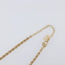 Christian Dior Necklace Metal Gold Tone Green Auth BA15465V-17