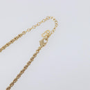 Christian Dior Necklace Metal Gold Tone Green Auth BA15465V-19