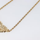 Christian Dior Necklace Metal Gold Tone Green Auth BA15465V-22