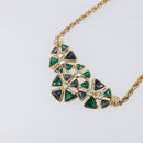 Christian Dior Necklace Metal Gold Tone Green Auth BA15465V-3