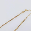 Christian Dior Necklace Metal Gold Tone Green Auth BA15465V-6