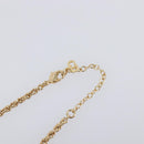 Christian Dior Necklace Metal Gold Tone Green Auth BA15465V-7