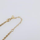 Christian Dior Necklace Metal Gold Tone Green Auth BA15465V-8