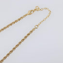 Christian Dior Necklace Metal Gold Tone Green Auth BA15465V-9