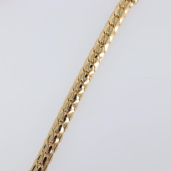 Christian Dior Necklace Metal Gold Tone Auth BA15466V
