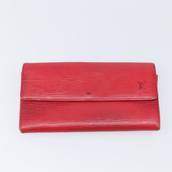 LOUIS VUITTON Epi Wallet 5 Set Red Green Blue LV Auth BA15469