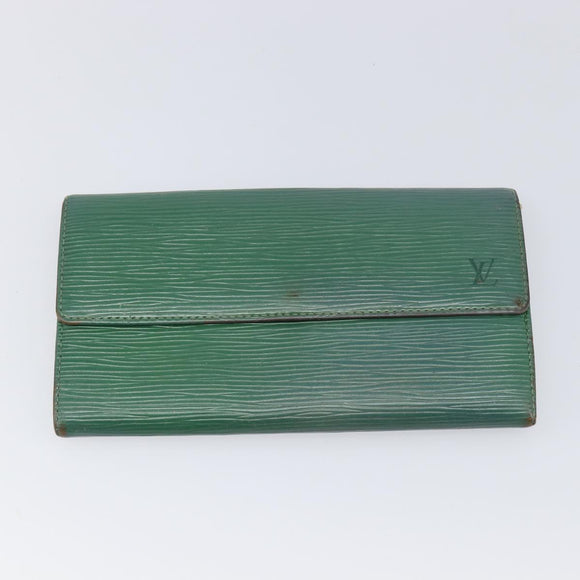 LOUIS VUITTON Epi Wallet 5 Set Red Green Blue LV Auth BA15469