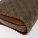 GUCCI GG Canvas Shoulder Bag Brown Gold Auth BA1547-16