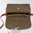 GUCCI GG Canvas Shoulder Bag Brown Gold Auth BA1547-18