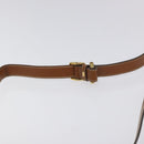 GUCCI GG Canvas Shoulder Bag Brown Gold Auth BA1547-8