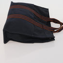 HERMES Fourre Tout Hand Bag Cotton 3 Set Navy Gray Auth BA15471-11