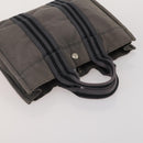 HERMES Fourre Tout Hand Bag Cotton 3 Set Navy Gray Auth BA15471-19