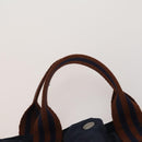 HERMES Fourre Tout Hand Bag Cotton 3 Set Navy Gray Auth BA15471-6