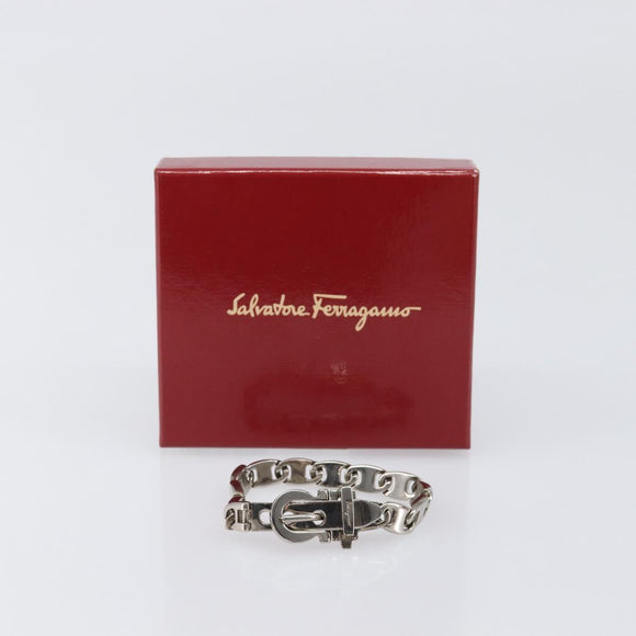 Salvatore Ferragamo Bracelet Metal Silver Auth BA15472A