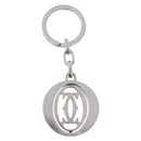 CARTIER Must Line Double C Decor Key Holder Silver Auth BA15473A-2