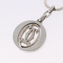 CARTIER Must Line Double C Decor Key Holder Silver Auth BA15473A-6
