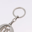 CARTIER Must Line Double C Decor Key Holder Silver Auth BA15473A-7