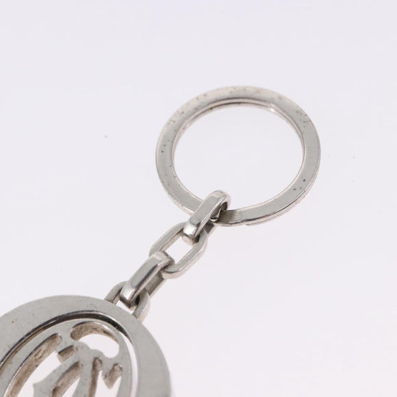 CARTIER Must Line Double C Decor Key Holder Silver Auth BA15473A