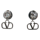 VALENTINO Earring Metal Silver Auth BA15474V-1