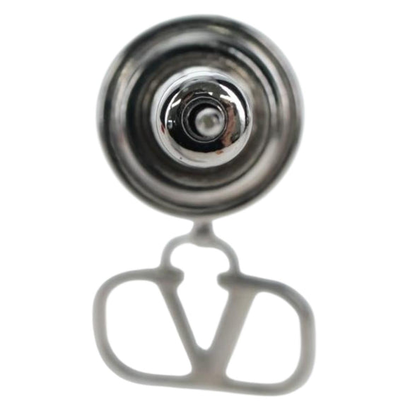 VALENTINO Earring Metal Silver Auth BA15474V