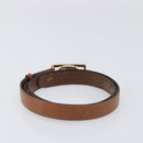 CELINE Belt Leather 5 Set Brown Gold Tone Silver Auth BA15477-13