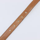 CELINE Belt Leather 5 Set Brown Gold Tone Silver Auth BA15477-16
