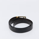 CELINE Belt Leather 5 Set Brown Gold Tone Silver Auth BA15477-19