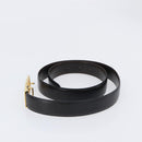 CELINE Belt Leather 5 Set Brown Gold Tone Silver Auth BA15477-20