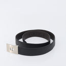 CELINE Belt Leather 5 Set Brown Gold Tone Silver Auth BA15477-4