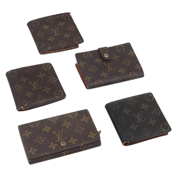 LOUIS VUITTON Monogram Wallet 5 Set LV Auth BA15479