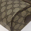 GUCCI GG Supreme Web Sherry Line Bag PVC Beige Gold 72 02 088 Auth BA1548-9