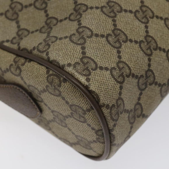 GUCCI GG Supreme Web Sherry Line Bag PVC Beige Gold 72 02 088 Auth BA1548