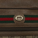 GUCCI GG Supreme Web Sherry Line Bag PVC Beige Gold 72 02 088 Auth BA1548-18